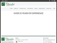 Tablet Screenshot of chandnibanquets.com